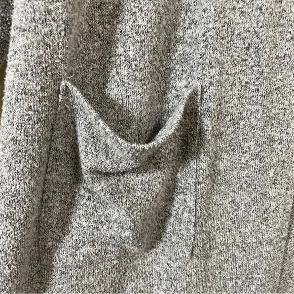 torrid Super Soft Plush Duster Open Front Heather Grey Front Pocket Plus 5X - Picture 6 of 13